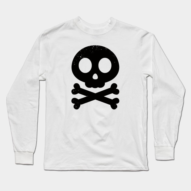 Cute Skull and Crossbones Long Sleeve T-Shirt by PsychicCat